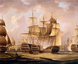 The Battle Of Cape St. Vincent, February 14, 1797, The San Nicolas And The San Josef by Thomas Buttersworth
